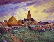 Ferdinand du Puigaudeau - Path in Front of the Church of Croisic